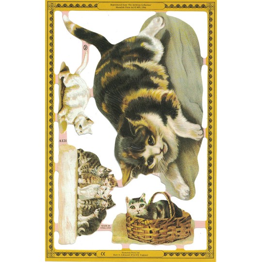 Mixed Victorian Cat Scraps ~ England